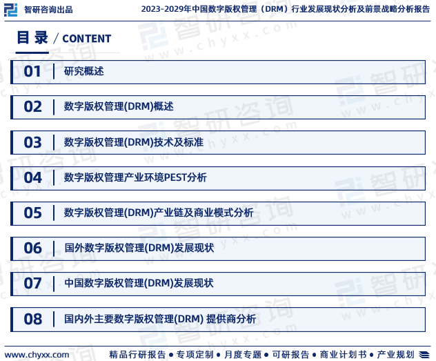 2023年数字版权管理（DRM）开云体育 Kaiyun.com 官网入口行业未来发展趋势研究报告（智研咨询发布）(图2)