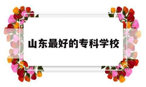 开云体育 开云官网山东最好的专科学校(山东十大最好的专科学校)(图1)
